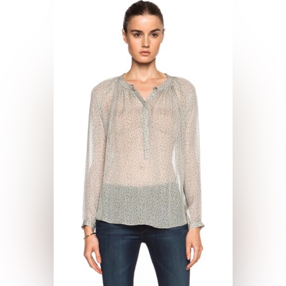 M.I.H JEANS Gathered Silk Top